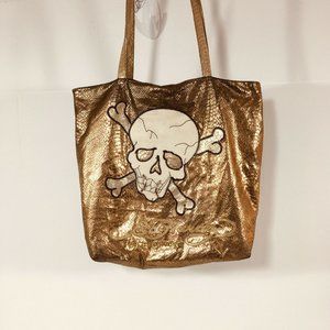 Gold Skull Tote Bag